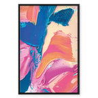 Energetic Abstract Shapes Multicolor Canvas Print