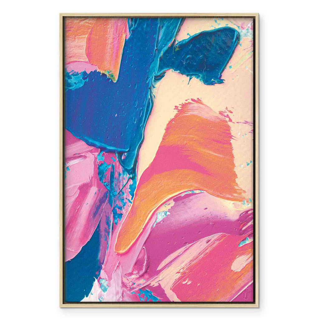 Energetic Abstract Shapes Multicolor Canvas Print