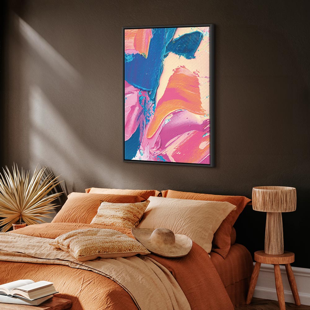 Energetic Abstract Canvas Print for Modern Spaces
