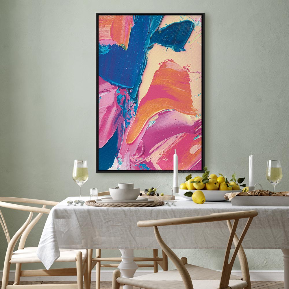 Energetic Abstract Canvas Print for Modern Spaces