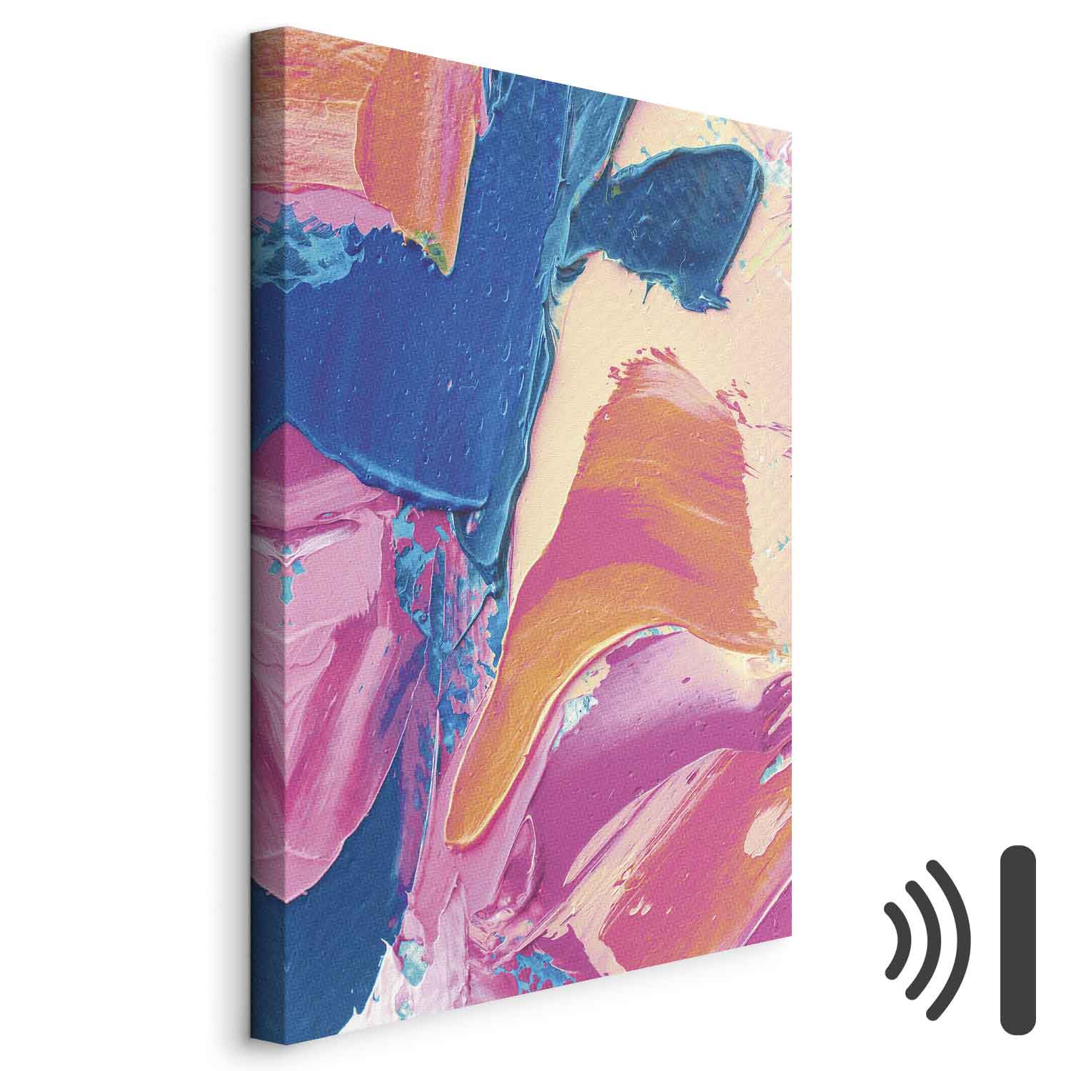 Energetic Abstract Shapes Multicolor Canvas Print