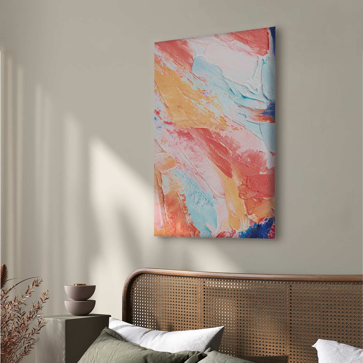 Spring Shades Abstract Multicolor Canvas Print