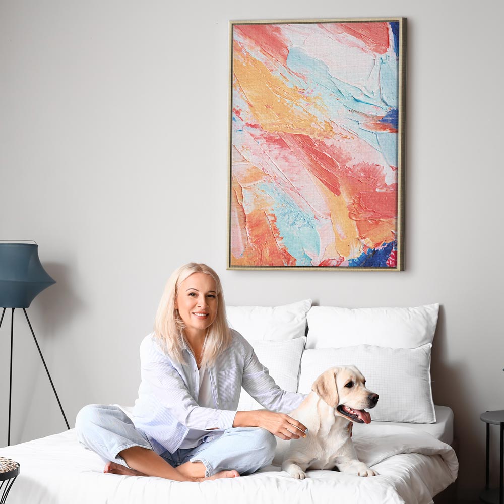 Colorful Canvas Print with Abstract Design