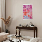 Abstract Pink and Purple Brushstrokes Poster