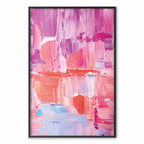 Abstract Pink and Purple Brushstrokes Poster