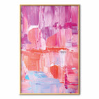 Abstract Pink and Purple Brushstrokes Poster