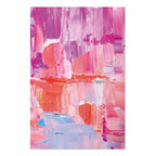 Abstract Pink and Purple Brushstrokes Poster