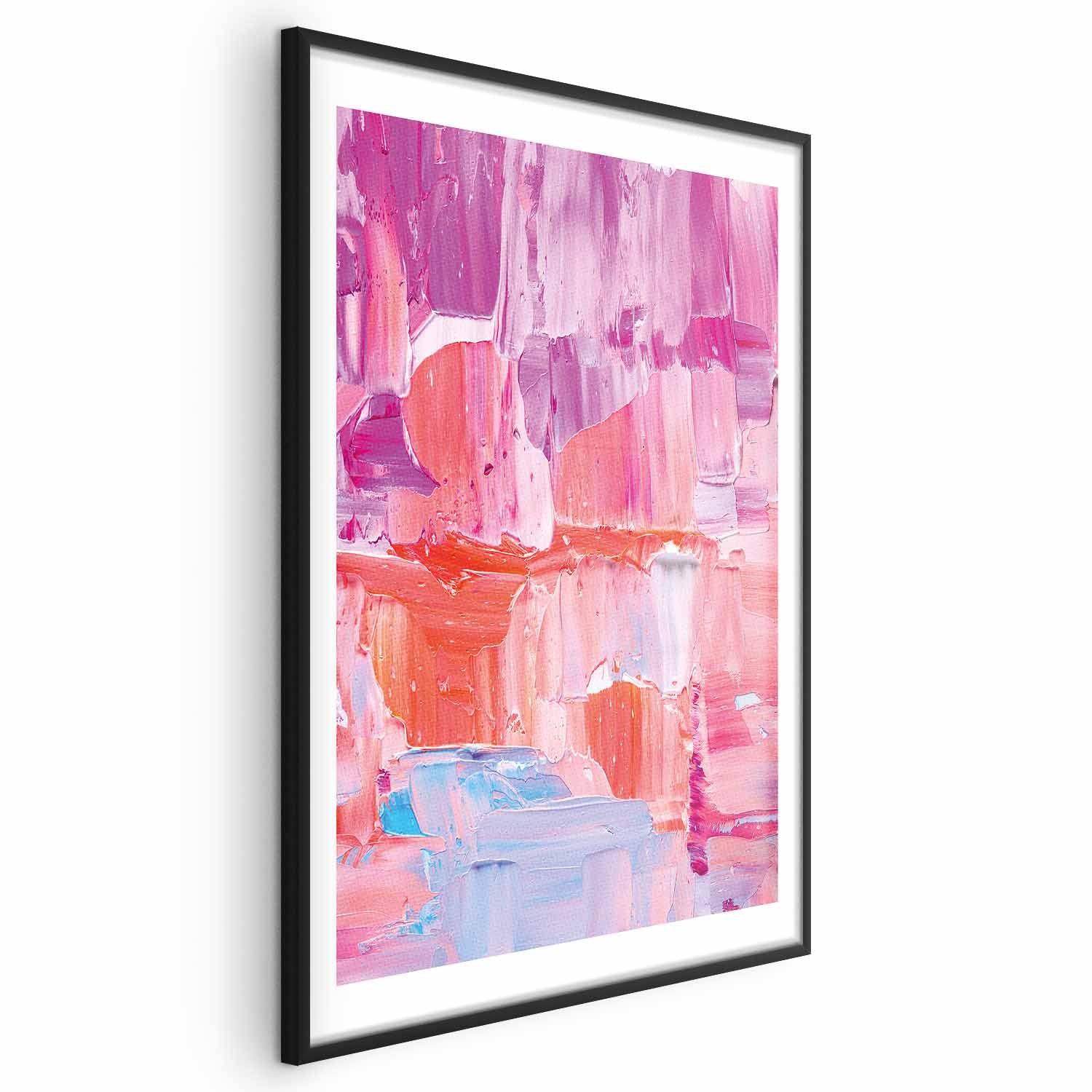 Abstract Pink and Purple Brushstrokes Poster