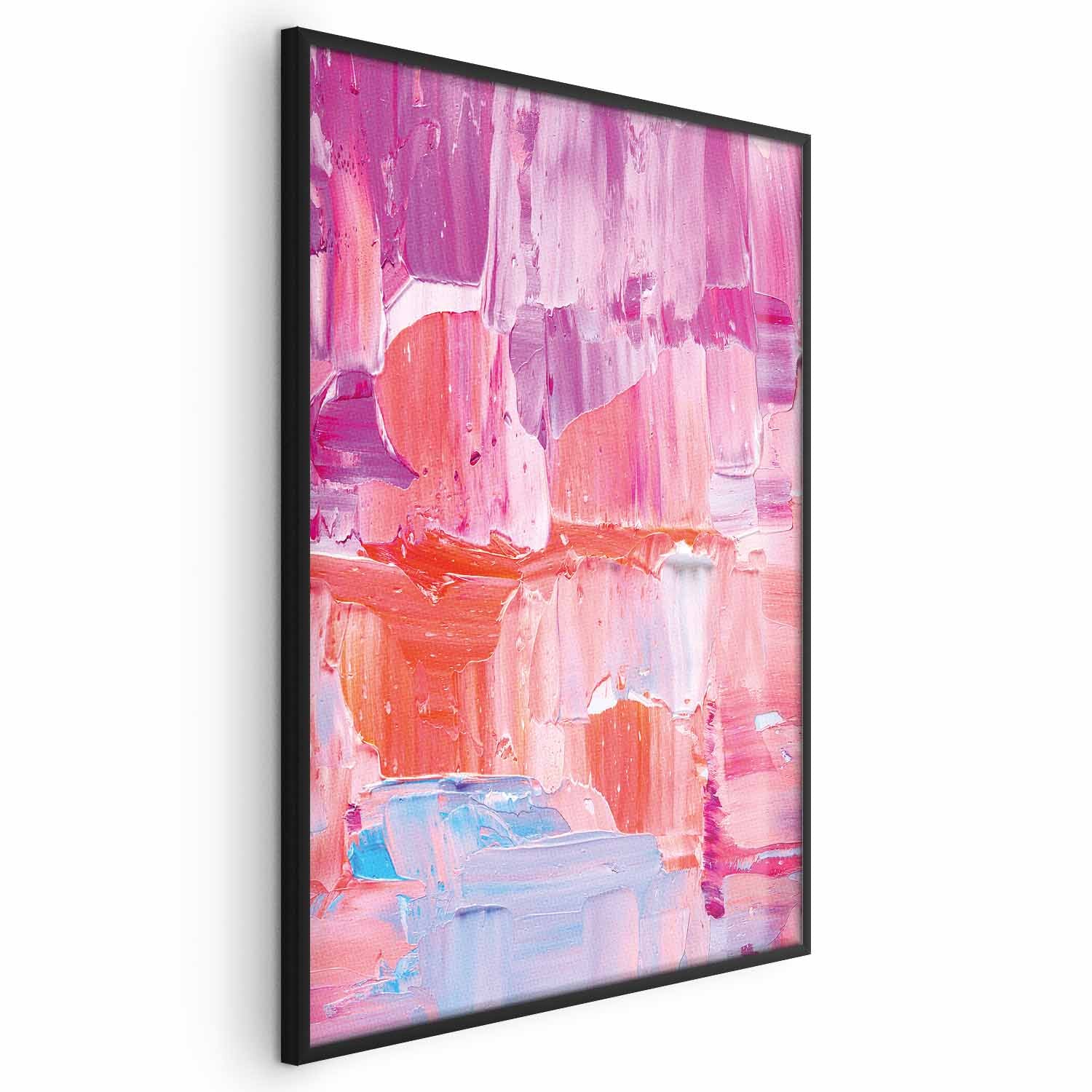Abstract Pink and Purple Brushstrokes Poster
