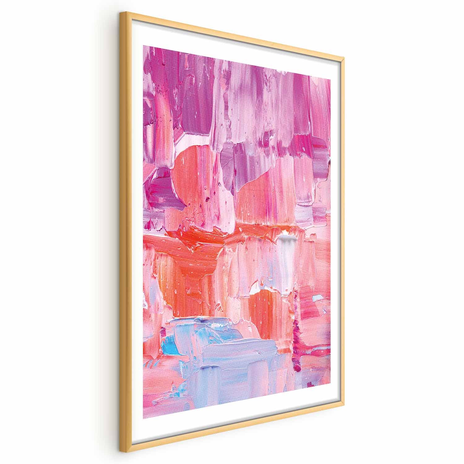 Abstract Pink and Purple Brushstrokes Poster