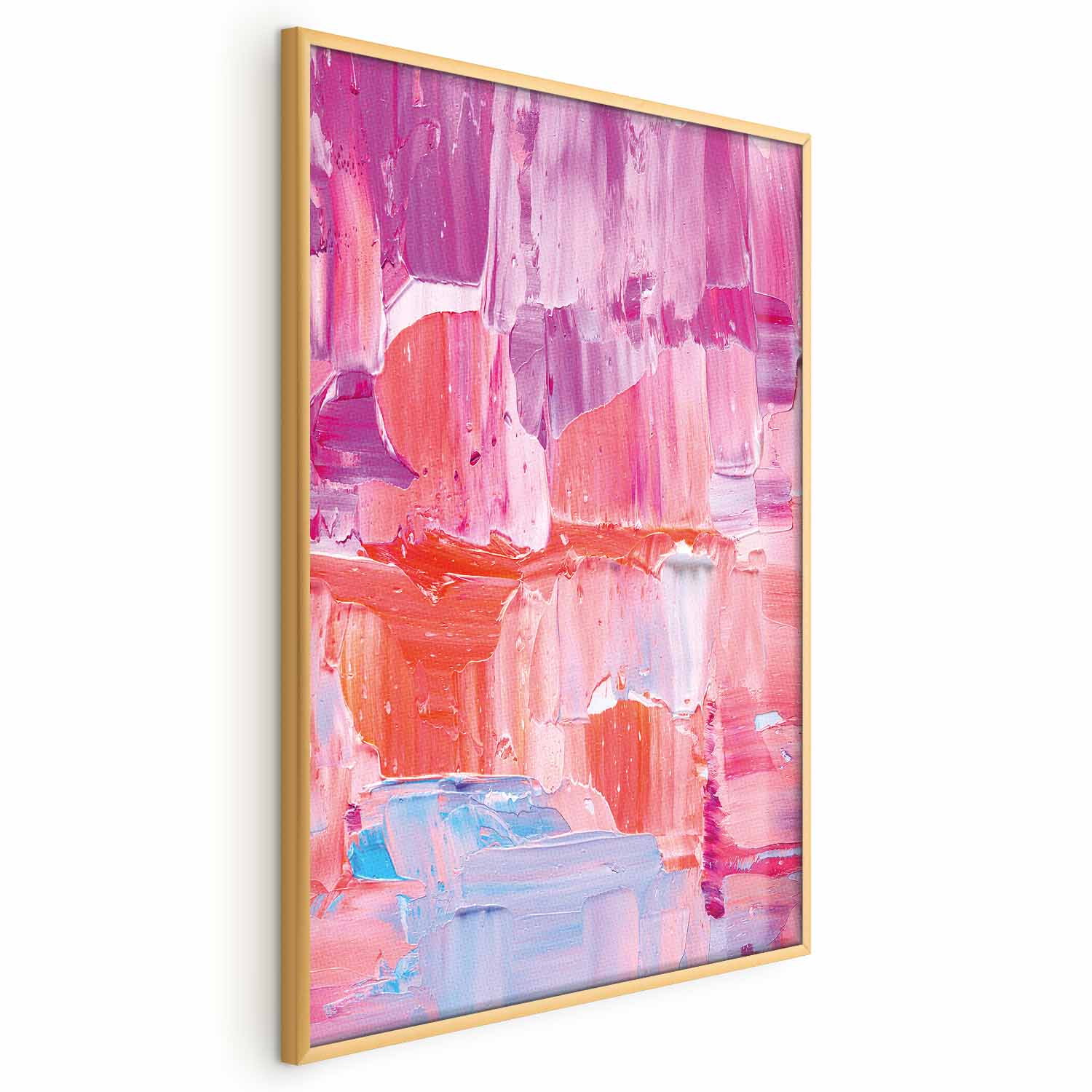 Abstract Pink and Purple Brushstrokes Poster