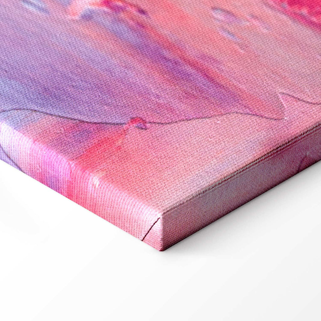 Abstract Pink Color Transitions Canvas Print