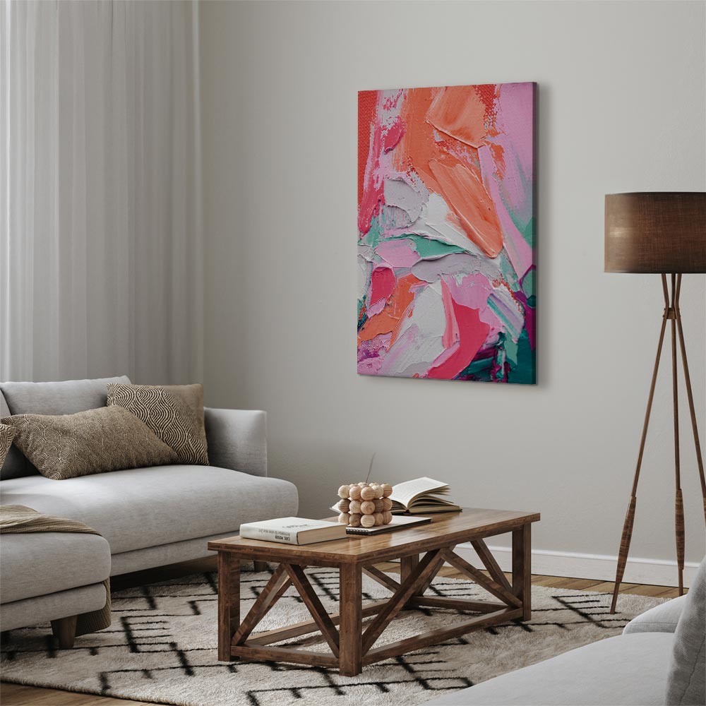 Vibrant Abstract Canvas Print - Energetic Composition