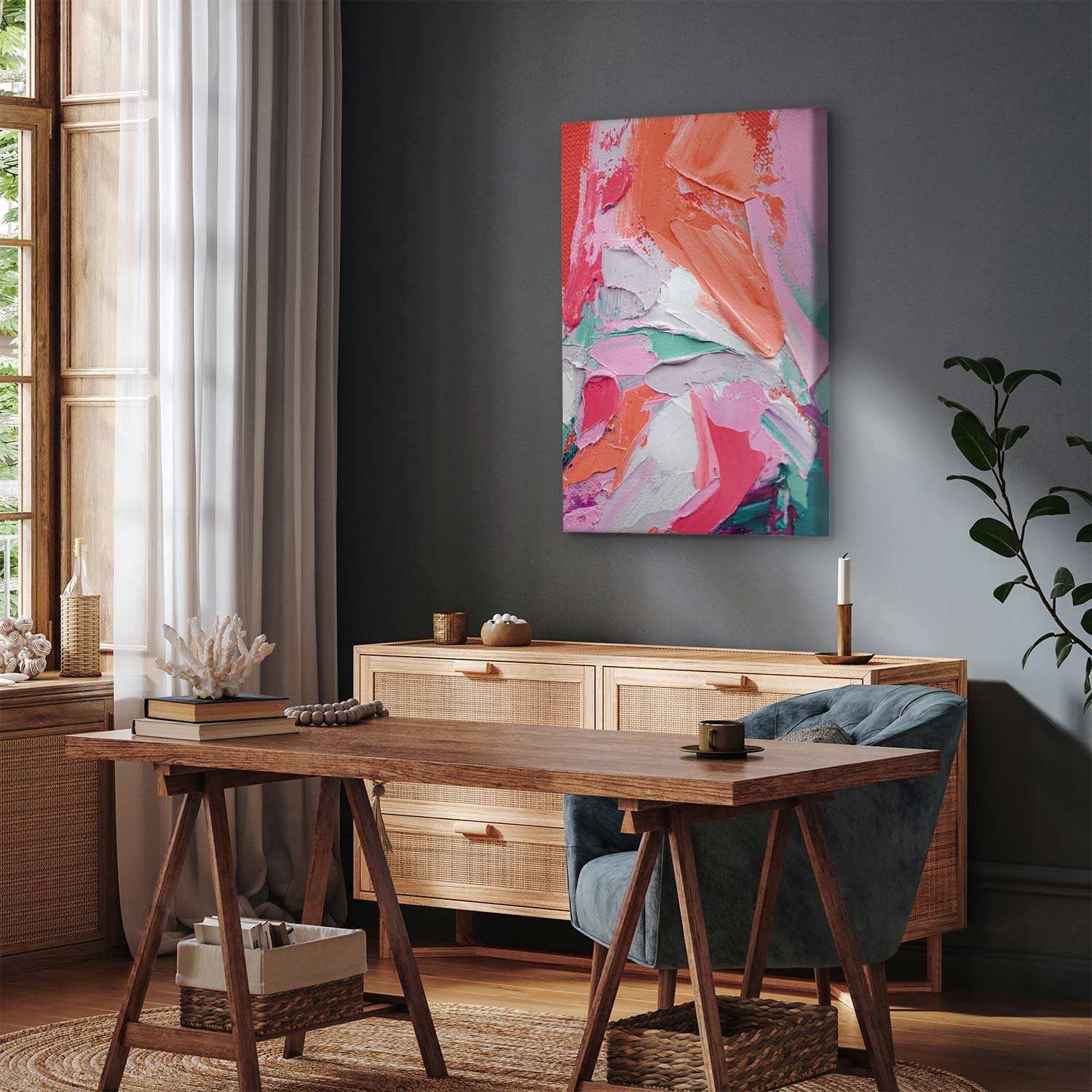 Energetic Multicolor Abstract Canvas Print