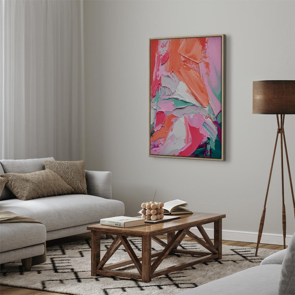 Vibrant Abstract Canvas Print - Energetic Composition