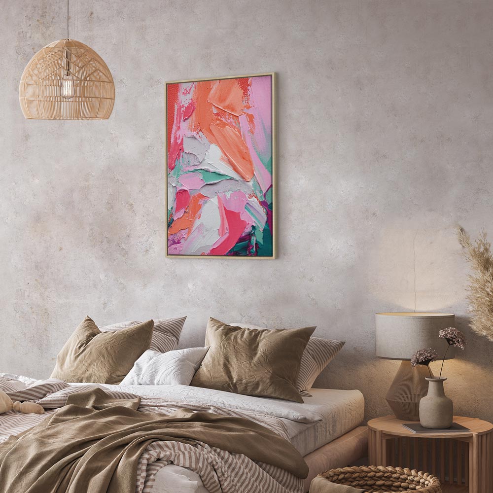 Vibrant Abstract Canvas Print - Energetic Composition