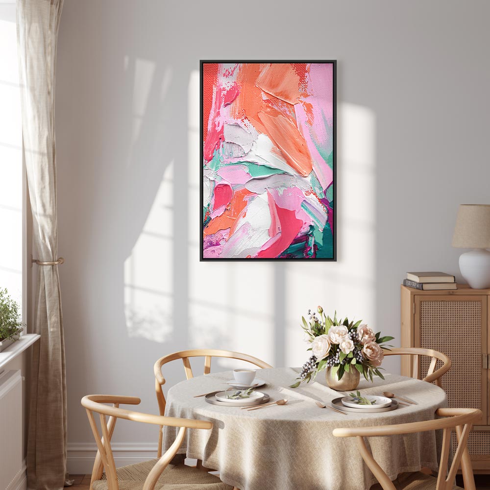 Vibrant Abstract Canvas Print - Energetic Composition