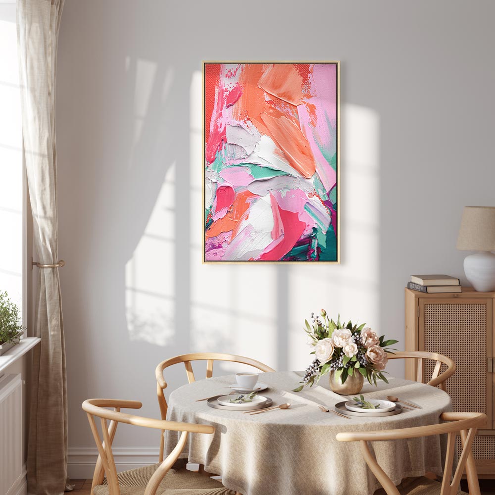 Vibrant Abstract Canvas Print - Energetic Composition