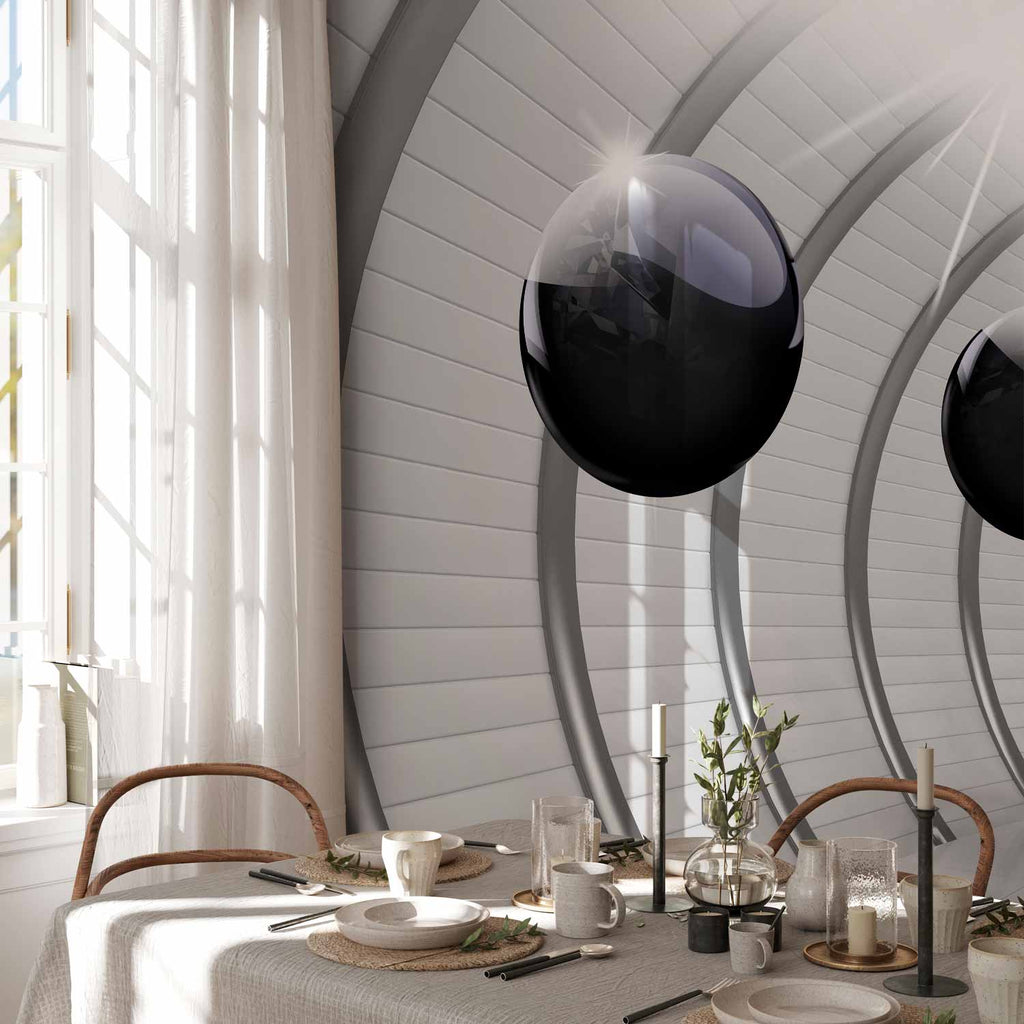 Futuristic 3D Tunnel Wall Mural