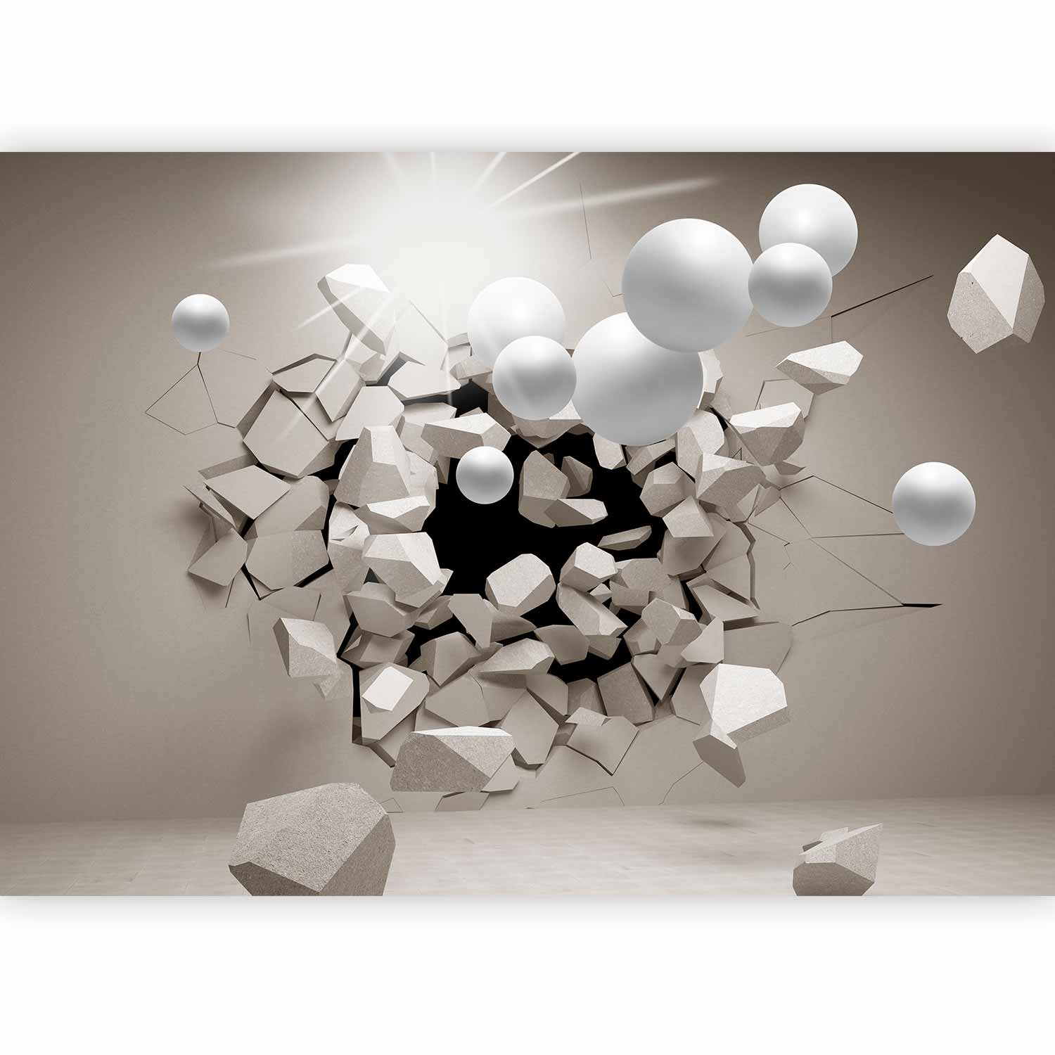 Abstract 3D Illusion Modern Wall Mural