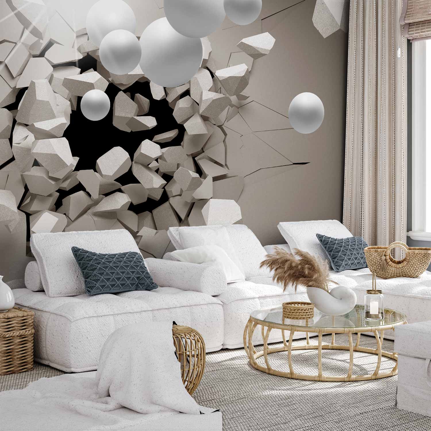 Abstract 3D Illusion Modern Wall Mural