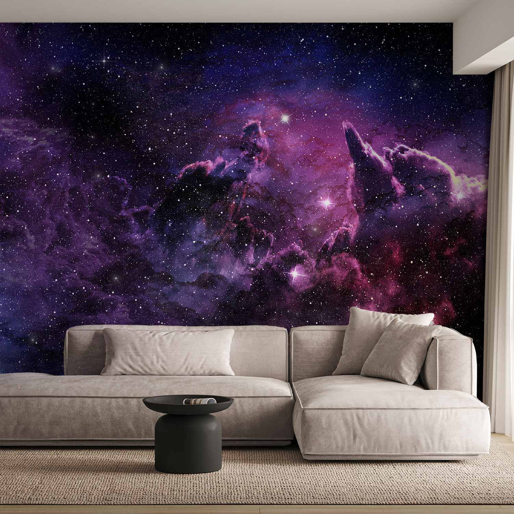 Purple Nebula Space Wall Mural
