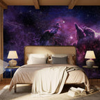 Purple Nebula Space Wall Mural