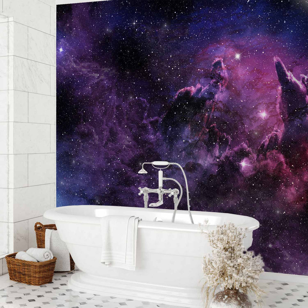 Purple Nebula Space Wall Mural