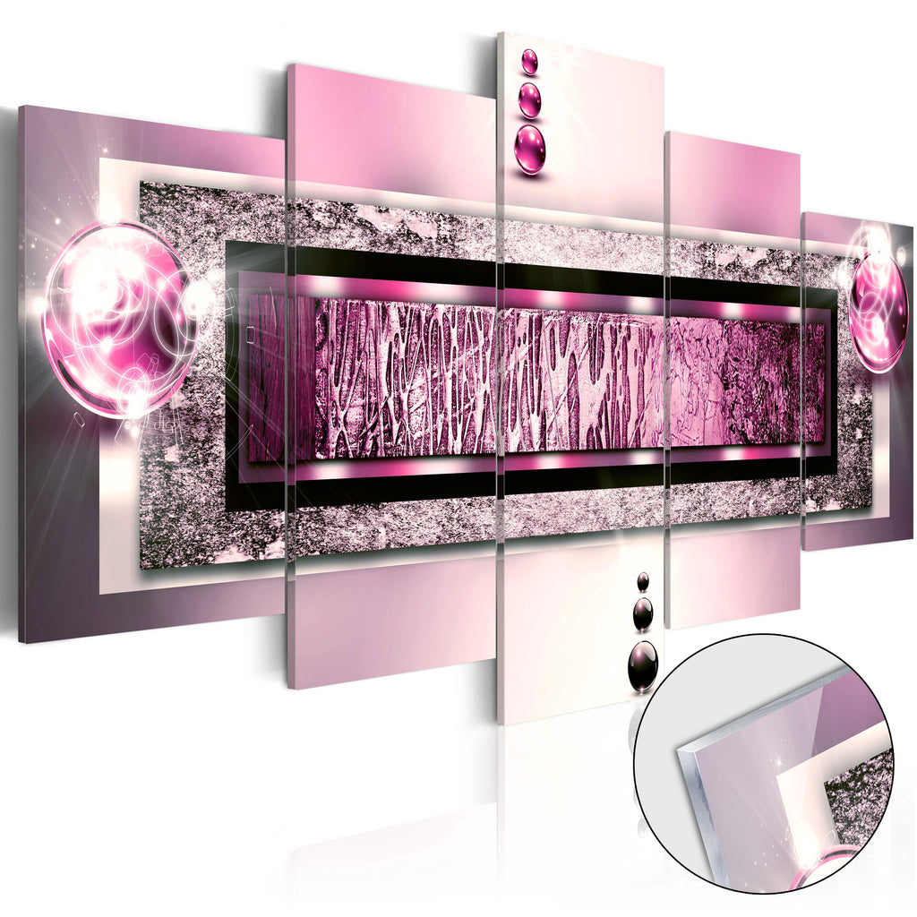 Cyclamen Geometric Abstract Acrylic Print