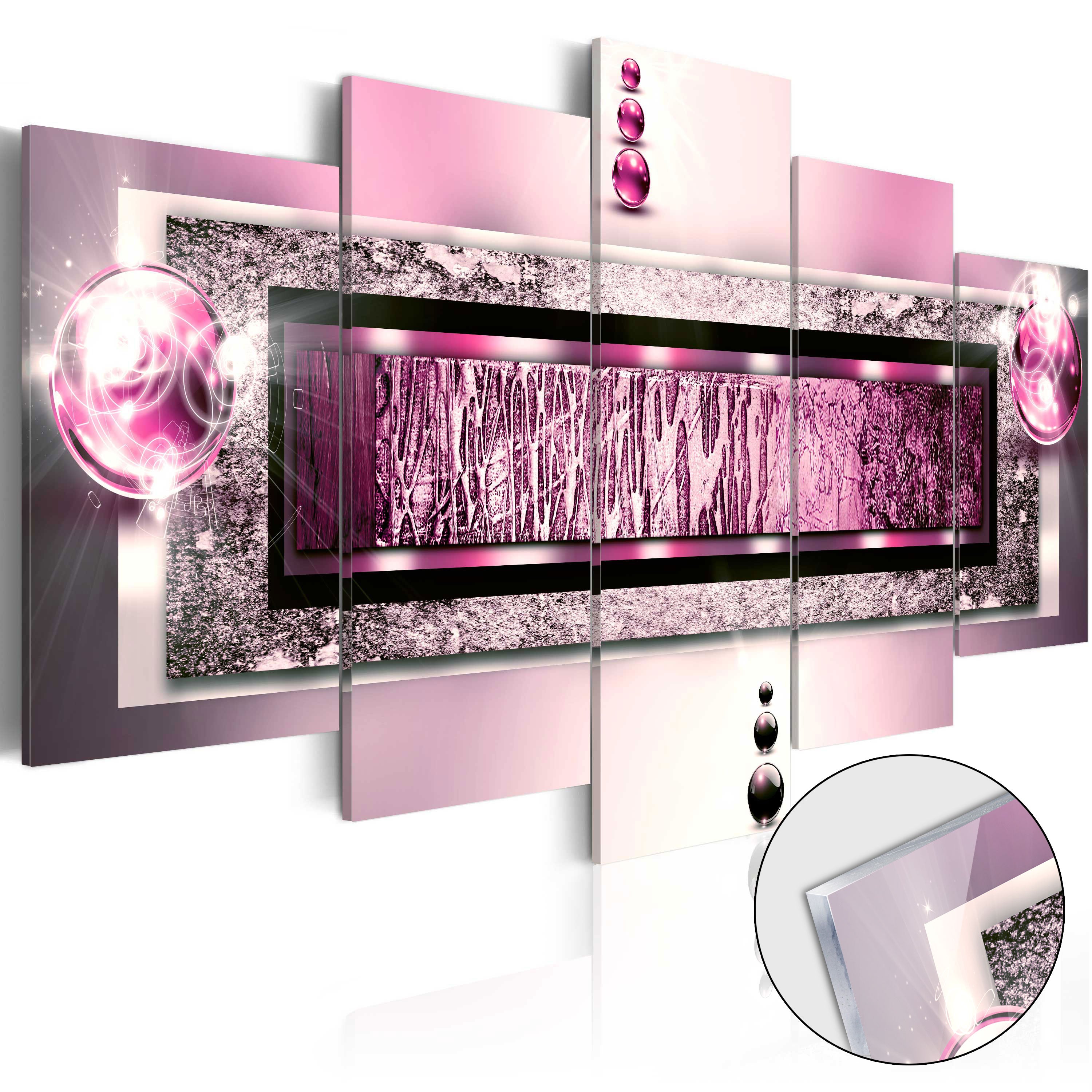 Cyclamen Geometric Abstract Acrylic Print