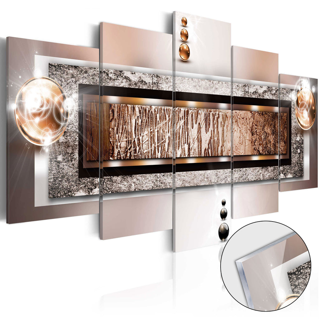 Cinnamon Geometric Abstract Acrylic Print