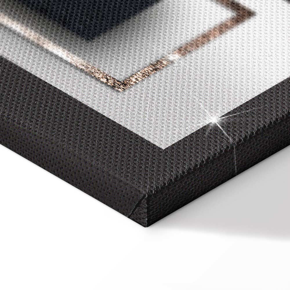 Night Storm Abstract Geometric Canvas Print