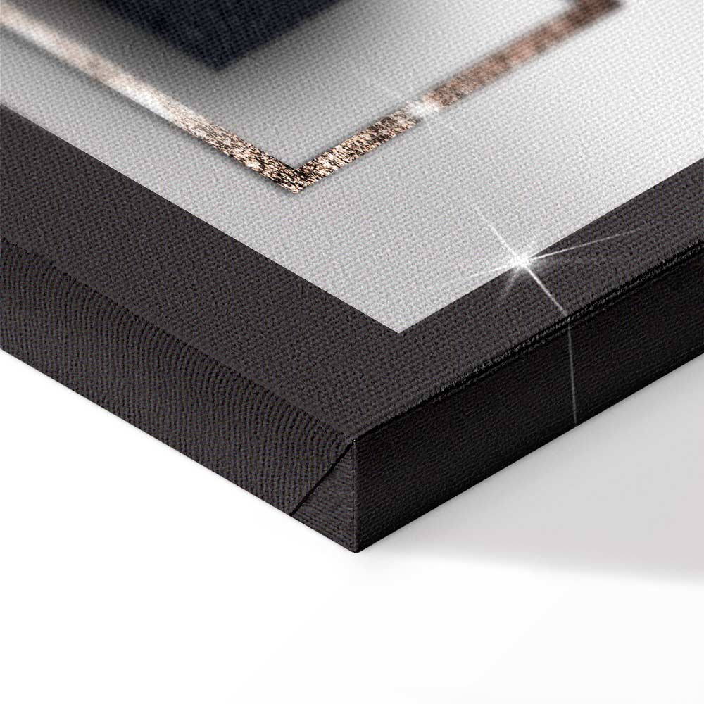 Night Storm Abstract Geometric Canvas Print