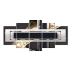 Night Storm Abstract Geometric Canvas Print