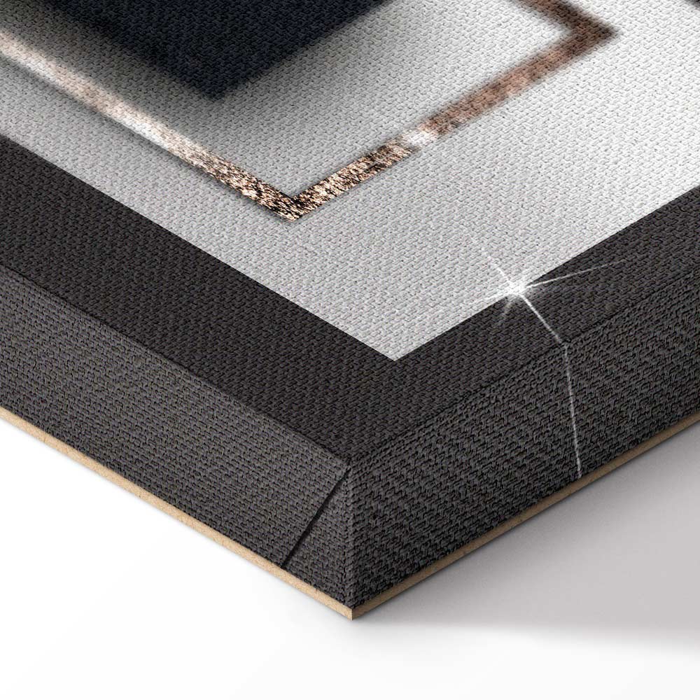 Night Storm Abstract Geometric Canvas Print