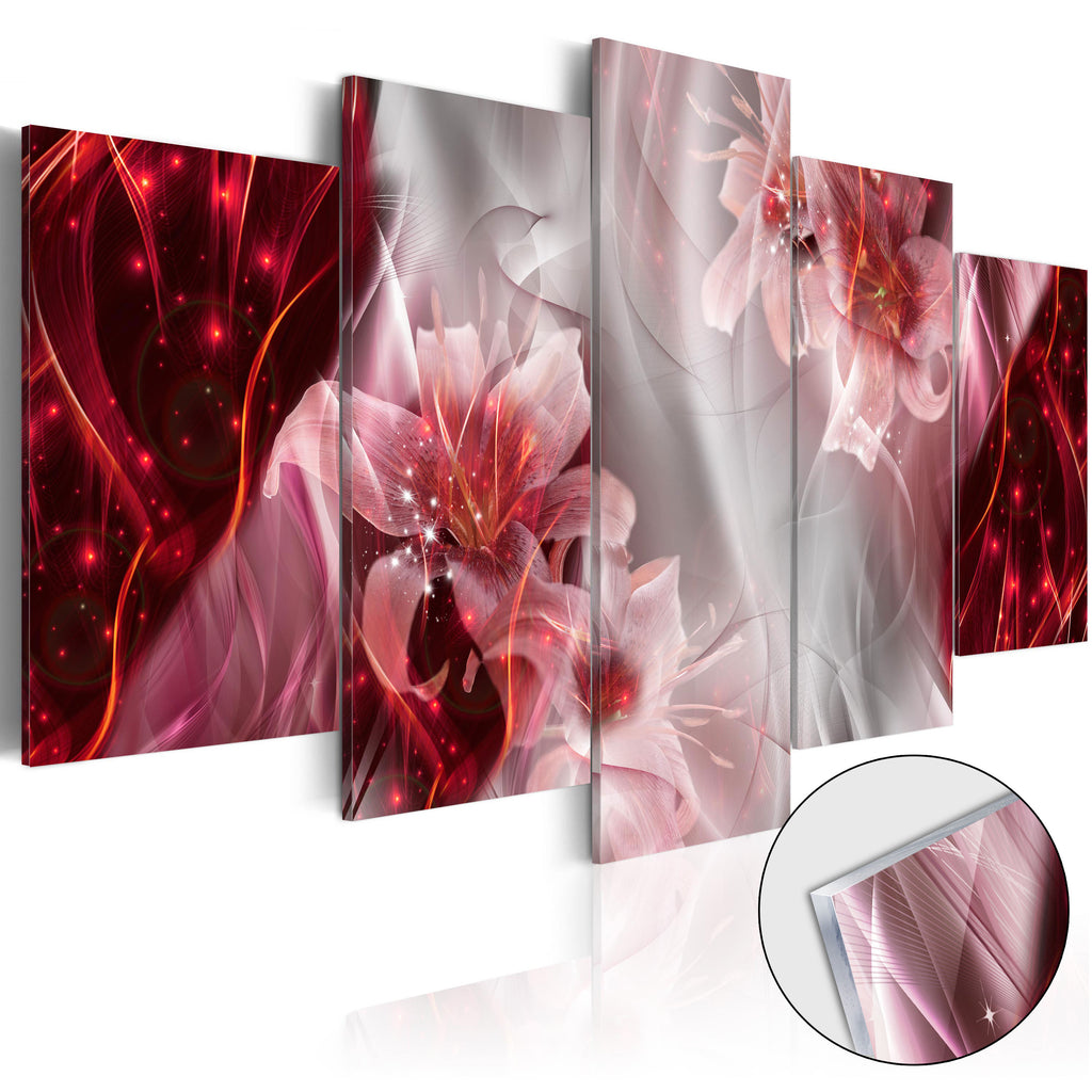 Incarnadine Comet Abstract Floral Acrylic Print