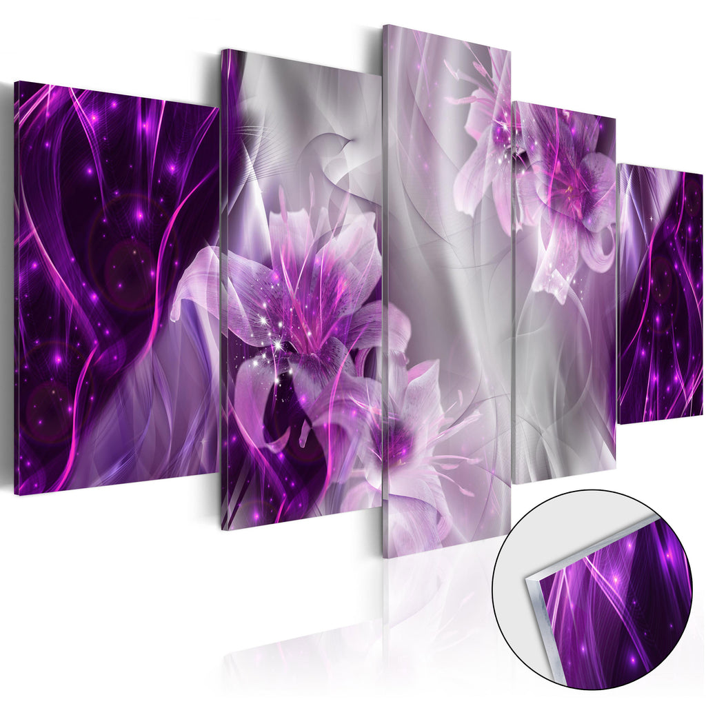 Purple Floral Utopia Modern Acrylic Print