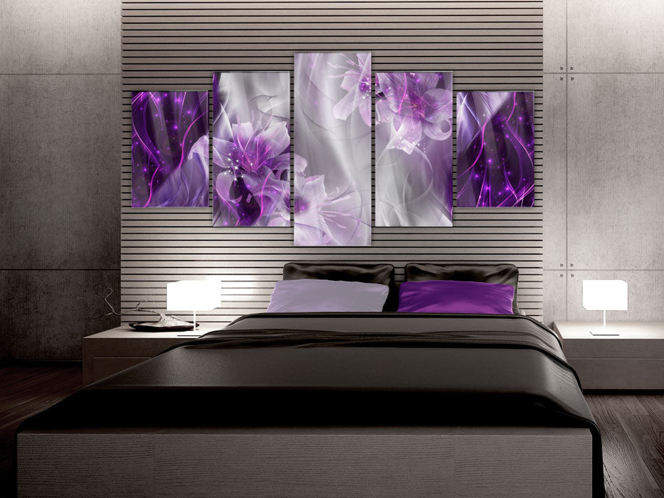 Purple Floral Utopia Modern Acrylic Print