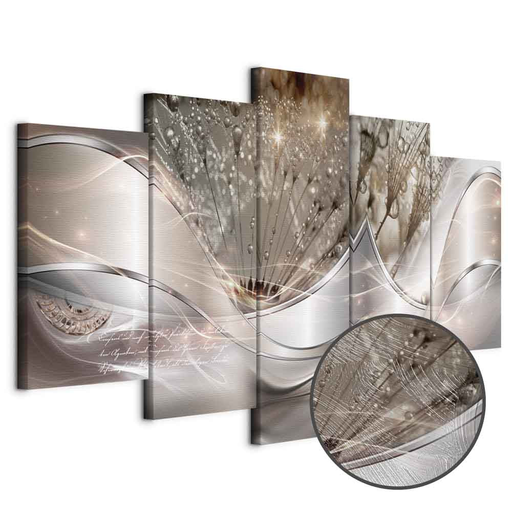 Sparkling Dandelions Abstract Canvas Print