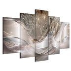 Sparkling Dandelions Abstract Canvas Print