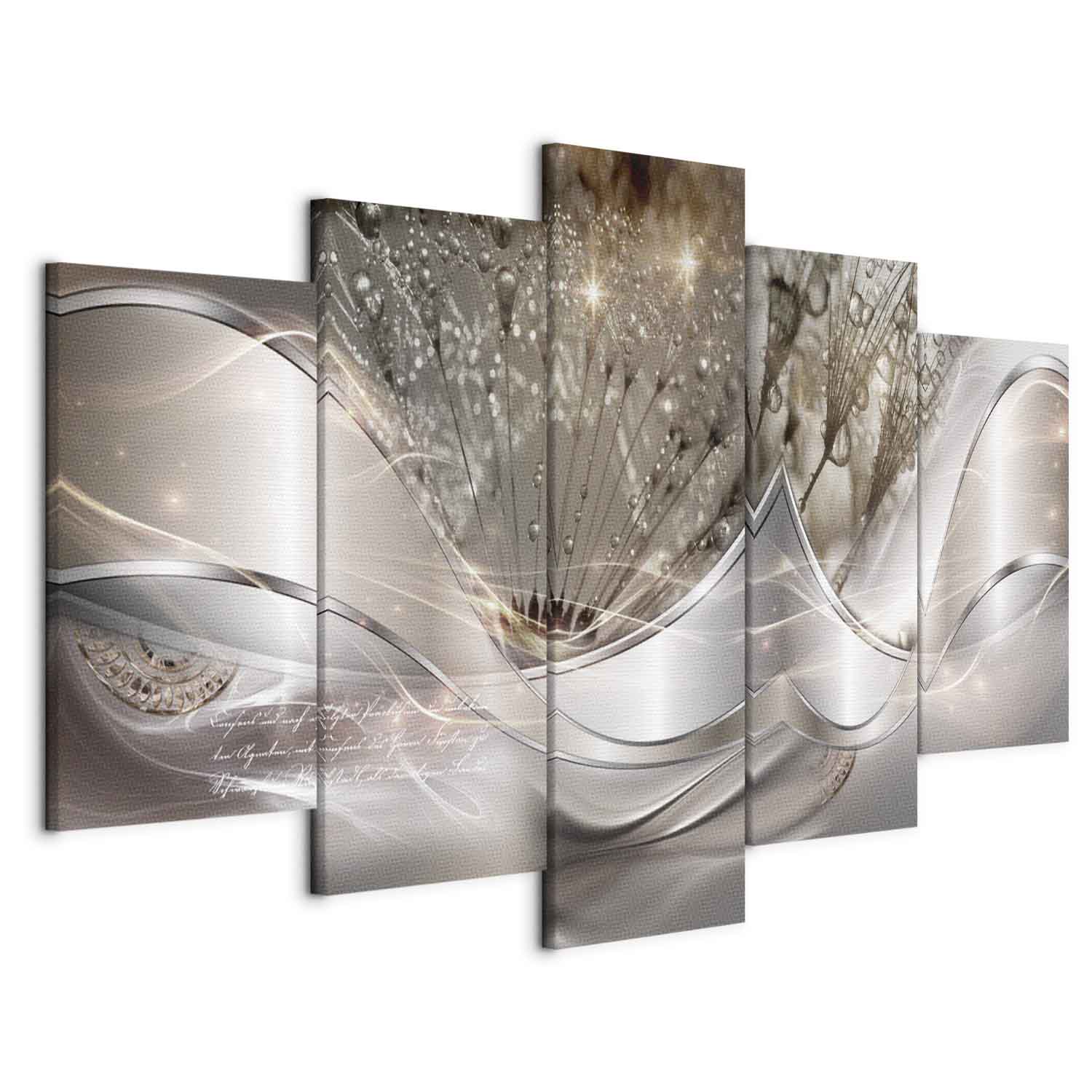 Sparkling Dandelions Abstract Canvas Print