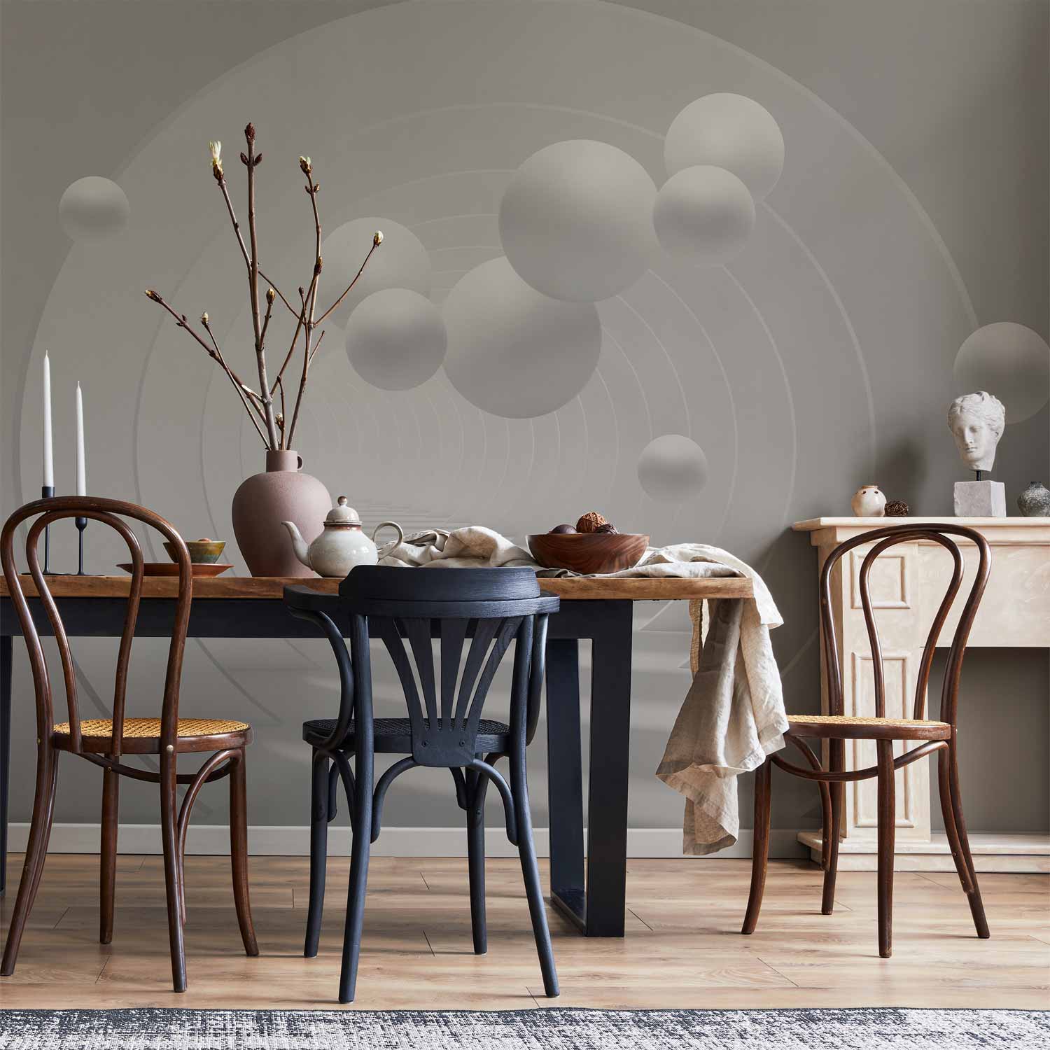 Abstract 3D Tunnel Wall Mural