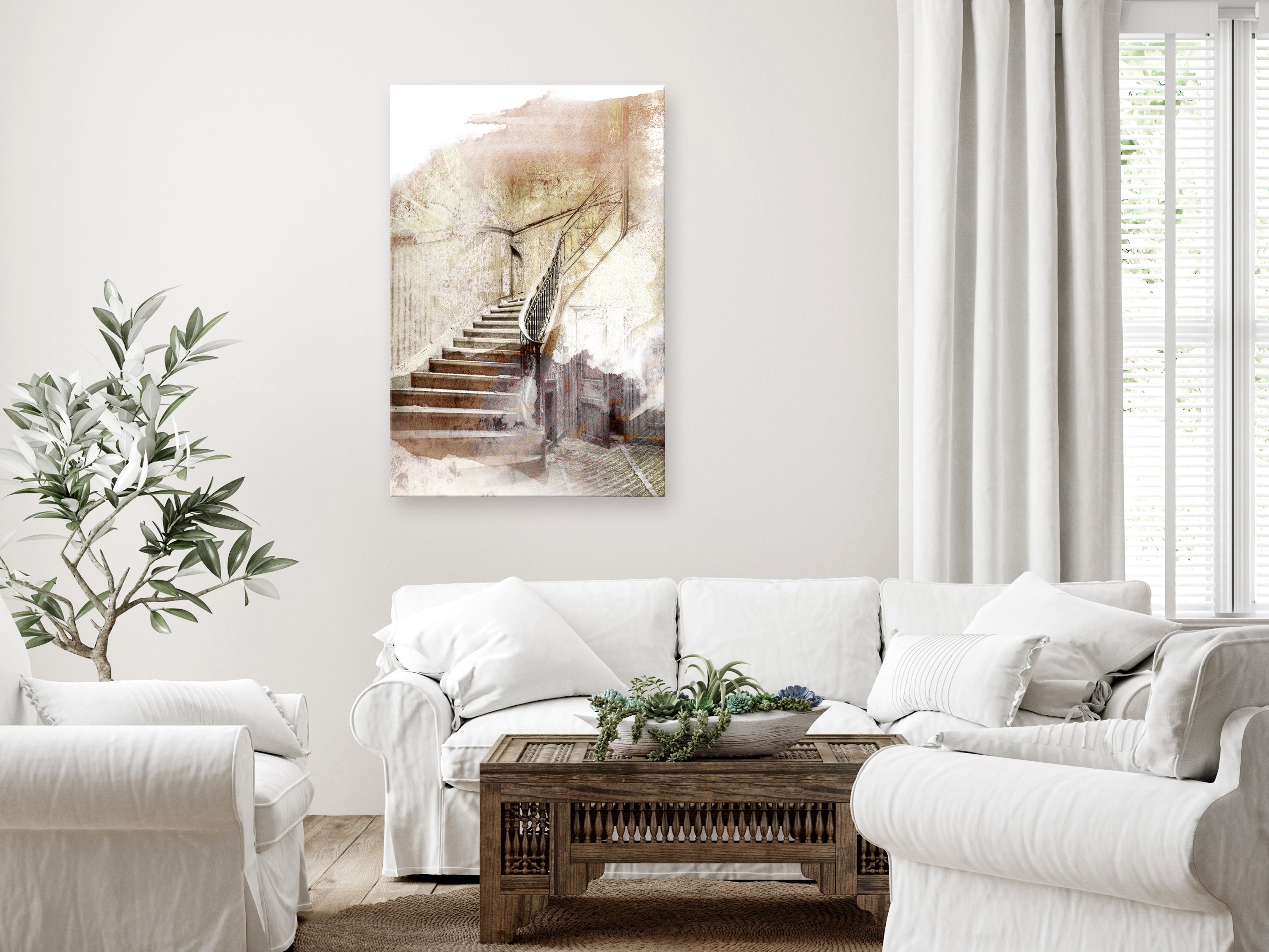 Stylish Canvas Print of Secret Stairs for Modern Homes