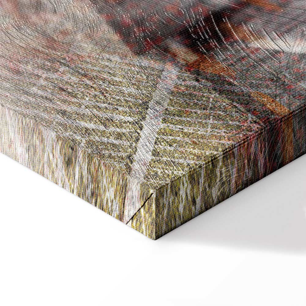 Vintage Wooden Staircase Architecture Canvas Print