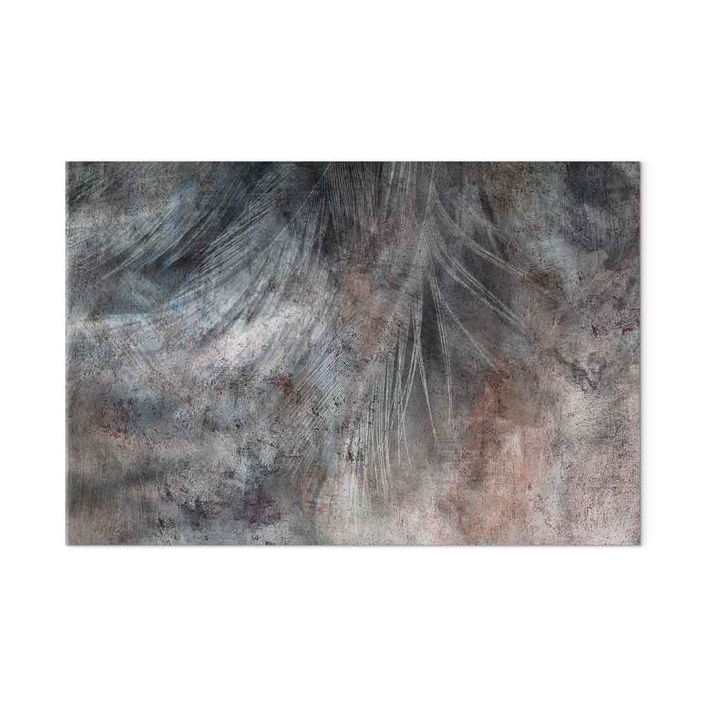 Grey Feather Abstract Texture Canvas Print