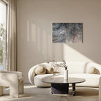 Grey Feather Abstract Texture Canvas Print