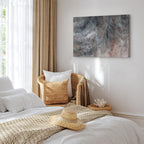 Grey Feather Abstract Texture Canvas Print