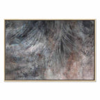 Grey Feather Abstract Texture Canvas Print