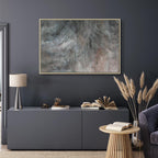 Grey Feather Abstract Texture Canvas Print