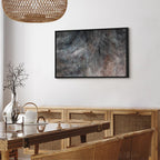 Grey Feather Abstract Texture Canvas Print